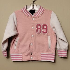 Bench pink and white varsity jacket